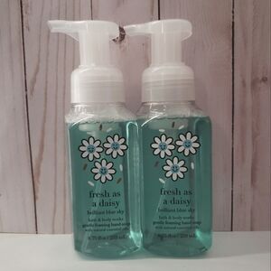 BBW FRESH AS A DAISY BRILLIANT BLUE SKY GENTLE FOAMING HAND SOAP X2
